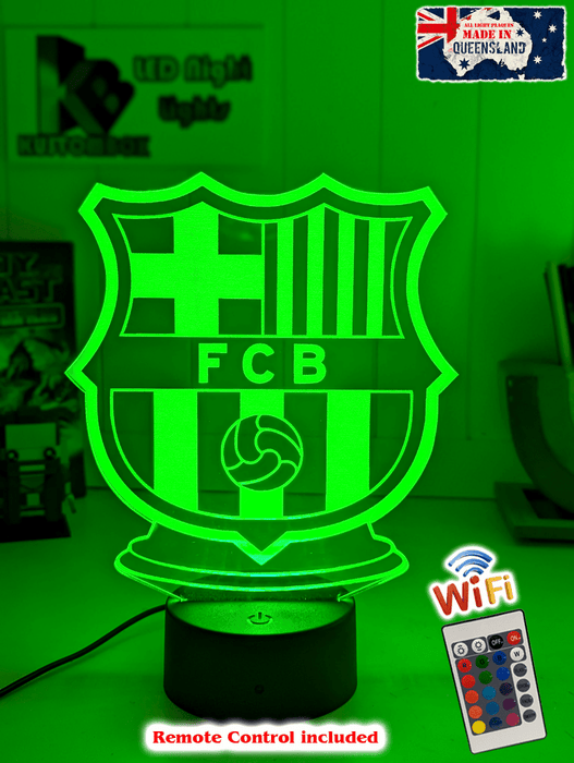 BARCELONA Football Soccer Club 3D LED Night Light Lamp - KustomboxNight Lights & Ambient LightingKustomboxStandard Size