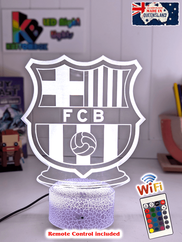 BARCELONA Football Soccer Club 3D LED Night Light Lamp - KustomboxNight Lights & Ambient LightingKustomboxStandard Size