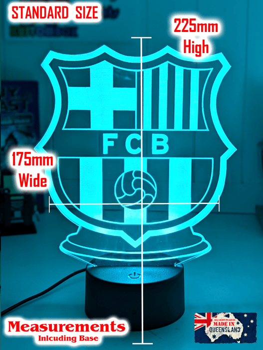 BARCELONA Football Soccer Club 3D LED Night Light Lamp - KustomboxNight Lights & Ambient LightingKustomboxStandard Size