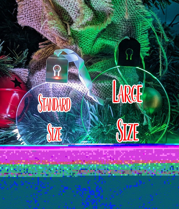 Basketball Personalised Christmas Tree Bauble 3D LED Light Up Hanging Decoration - KustomboxNight Lights & Ambient LightingKustomboxBauble - Standard