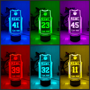 Basketball Personalised Singlet Jersey 3D LED Light Night Colour Changing Lamp - KustomboxNight Lights & Ambient LightingKustomboxStandard Size - Name Option