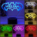 Batman Batarang Personalised Name 3D LED Night Light Lamp - KustomboxNight Lights & Ambient LightingKustomboxStandard Size Name Option