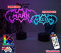Batman Batarang Personalised Name 3D LED Night Light Lamp - KustomboxNight Lights & Ambient LightingKustomboxStandard Size Name Option