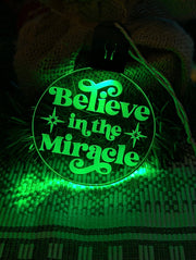 Believe in the Miracle Christmas Tree Bauble 3d LED Light Decoration - KustomboxNight Lights & Ambient LightingKustomboxBauble - Standard Size