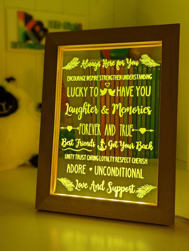 Best Friends Love & Support 3D LED Night Light
