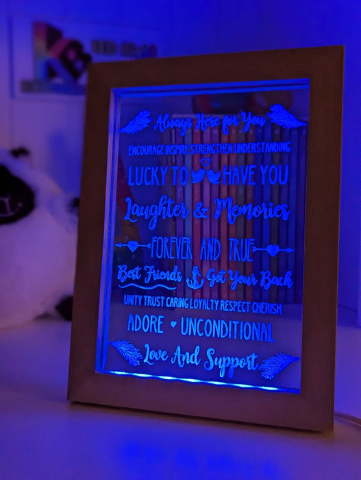 Best Friends Love & Support 3D LED Night Light