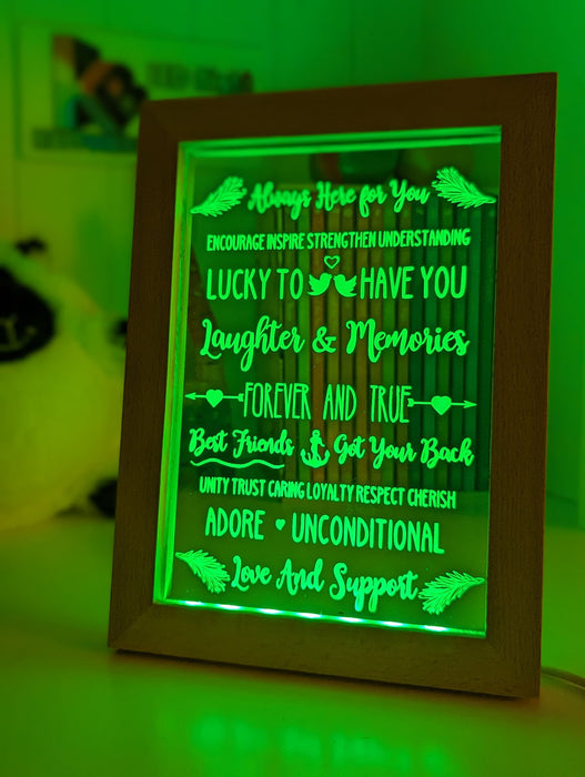 Best Friends Love & Support 3D LED Night Light