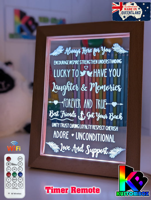Best Friends Love & Support 3D LED Night Light