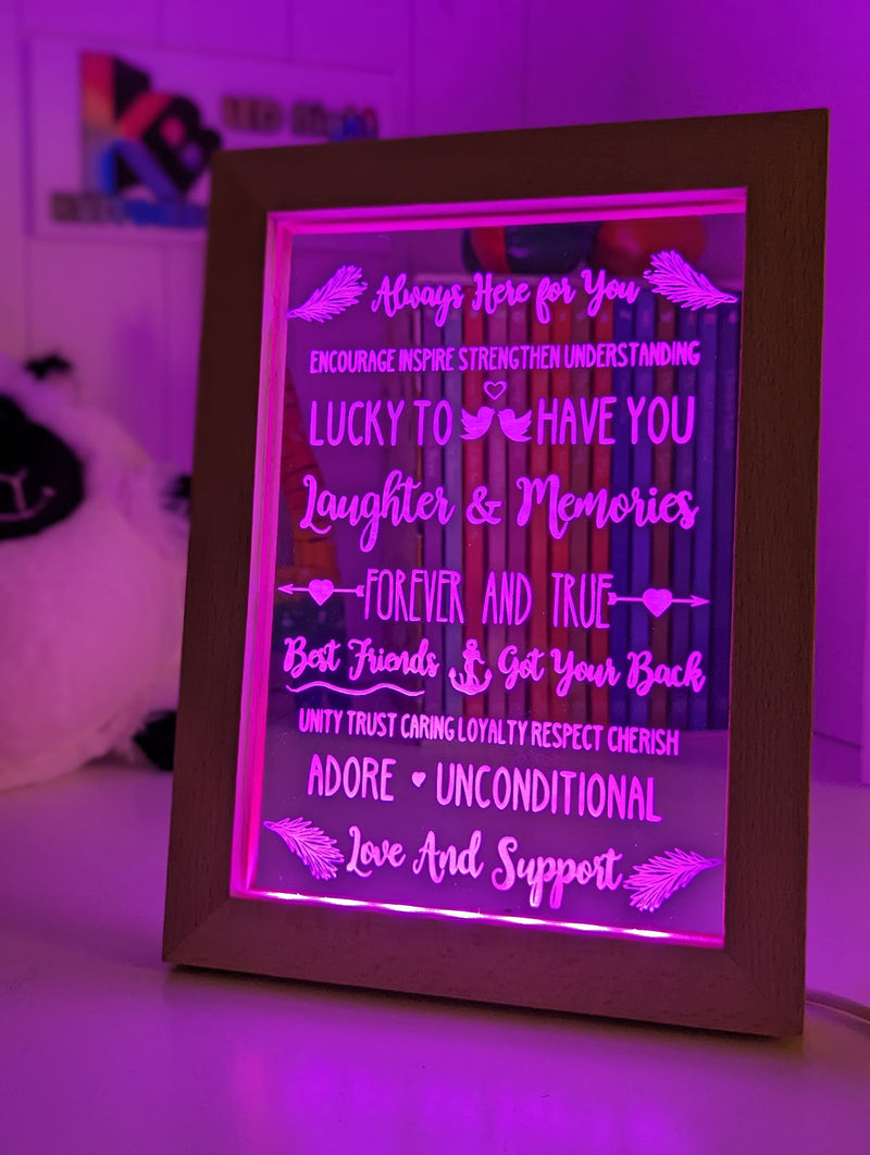 Best Friends Love & Support 3D LED Night Light