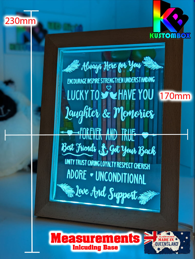 Best Friends Love & Support 3D LED Night Light