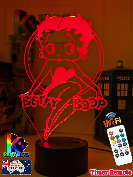 Betty boop Cartoon Character 3D LED Night Light Lamp - KustomboxNight Lights & Ambient LightingKustomboxStandard Size