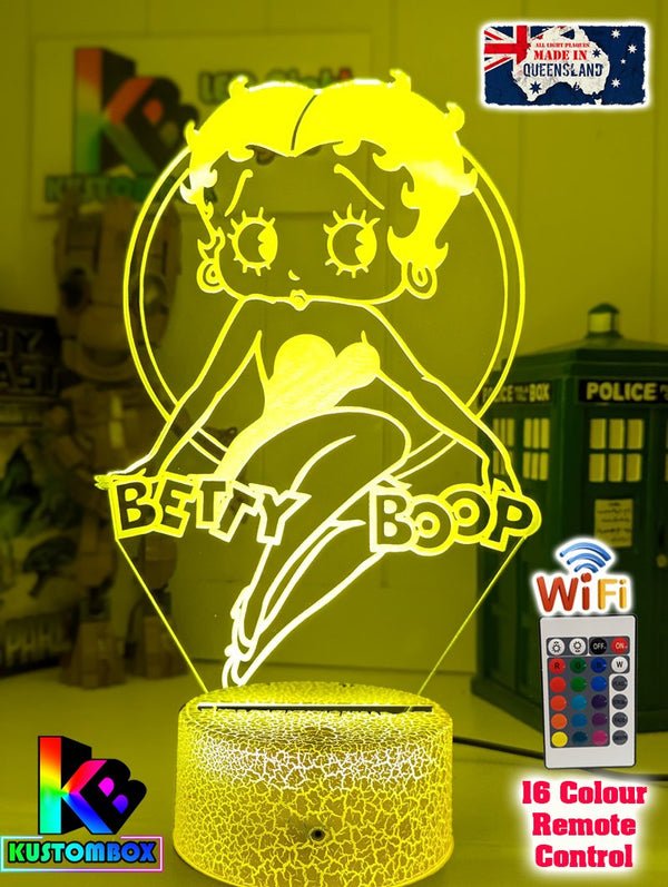 Betty boop Cartoon Character 3D LED Night Light Lamp - KustomboxNight Lights & Ambient LightingKustomboxStandard Size