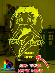 Betty boop Cartoon Character 3D LED Night Light Lamp - KustomboxNight Lights & Ambient LightingKustomboxStandard Size