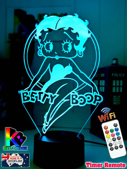 Betty boop Cartoon Character 3D LED Night Light Lamp - KustomboxNight Lights & Ambient LightingKustomboxStandard Size