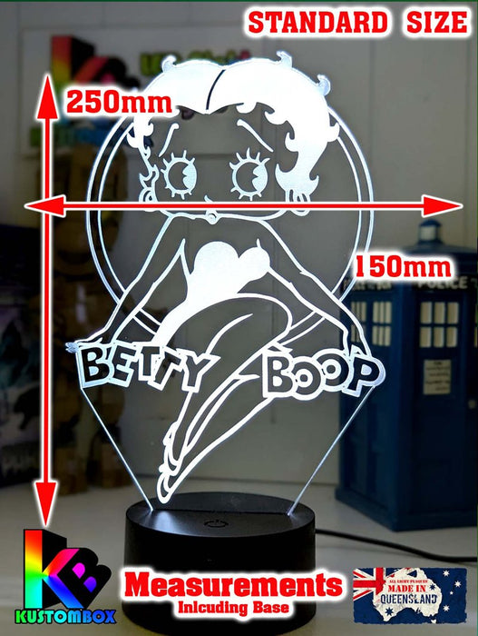 Betty boop Cartoon Character 3D LED Night Light Lamp - KustomboxNight Lights & Ambient LightingKustomboxStandard Size