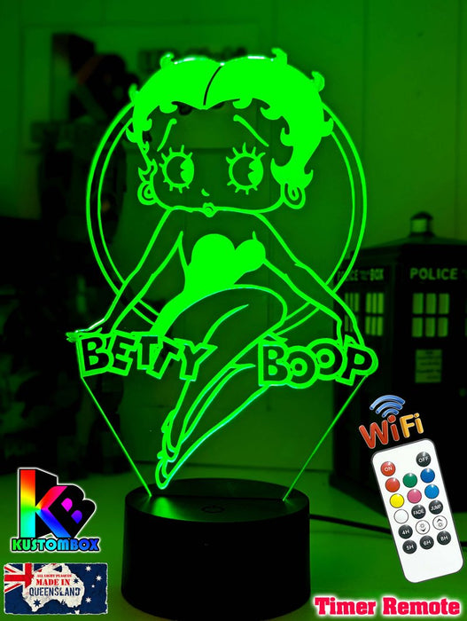 Betty boop Cartoon Character 3D LED Night Light Lamp - KustomboxNight Lights & Ambient LightingKustomboxStandard Size