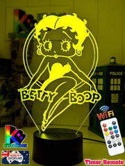 Betty boop Cartoon Character 3D LED Night Light Lamp - KustomboxNight Lights & Ambient LightingKustomboxStandard Size