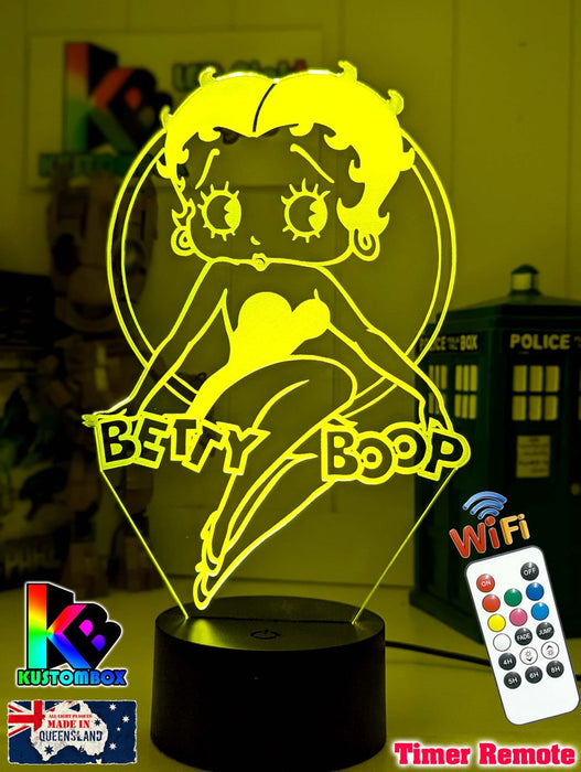 Betty boop Cartoon Character 3D LED Night Light Lamp - KustomboxNight Lights & Ambient LightingKustomboxStandard Size