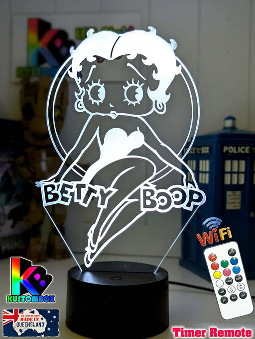 Betty boop Cartoon Character 3D LED Night Light Lamp - KustomboxNight Lights & Ambient LightingKustomboxStandard Size