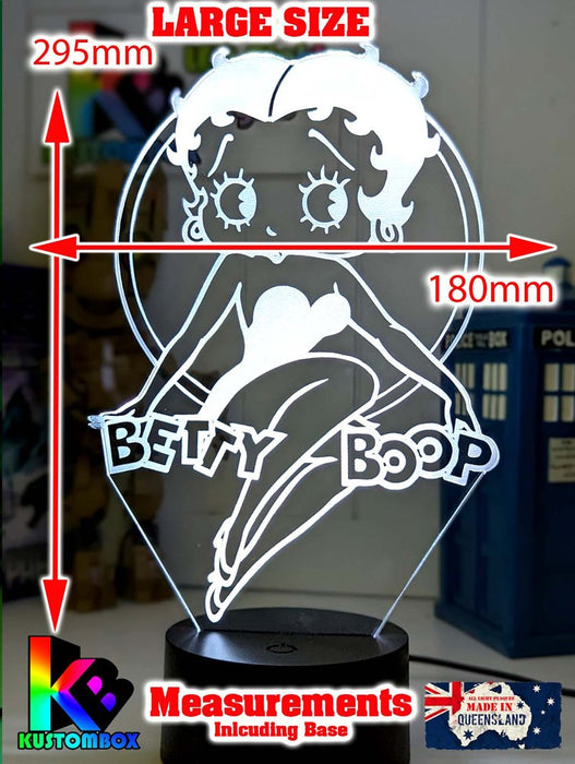 Betty boop Cartoon Character 3D LED Night Light Lamp - KustomboxNight Lights & Ambient LightingKustomboxStandard Size