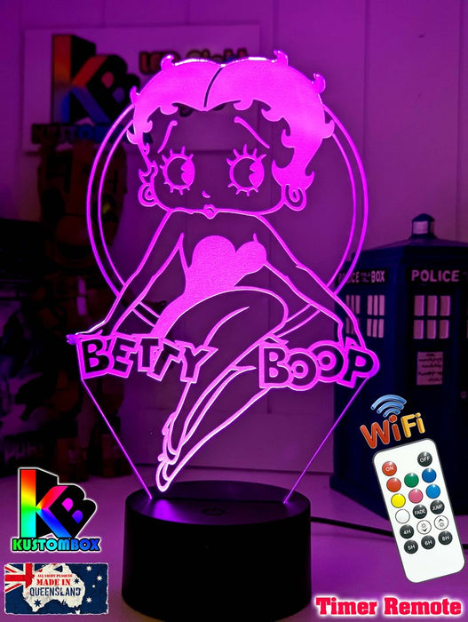 Betty boop Cartoon Character 3D LED Night Light Lamp - KustomboxNight Lights & Ambient LightingKustomboxStandard Size
