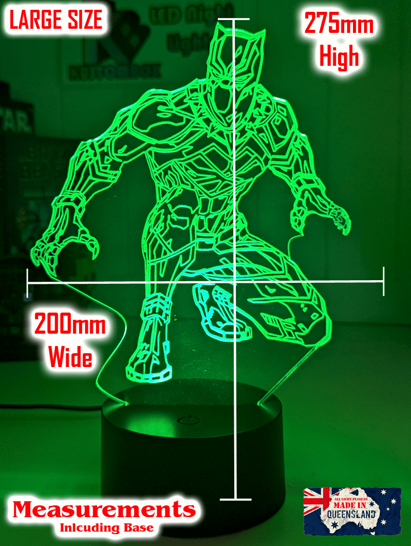 Black Panther 3D LED Night Light Lamp Childrens Room - KustomboxNight Lights & Ambient LightingKustomboxStandard Size