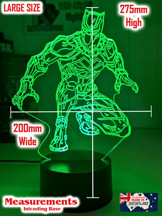 Black Panther 3D LED Night Light Lamp Childrens Room - KustomboxNight Lights & Ambient LightingKustomboxStandard Size