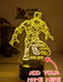 Black Panther 3D LED Night Light Lamp Childrens Room - KustomboxNight Lights & Ambient LightingKustomboxStandard Size
