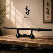 Black Wooden Daito Bokken Training Sword | Samurai Katana Practice Sword - Kustomboxwooden training swordKustombox1 x Black Bokken Sword