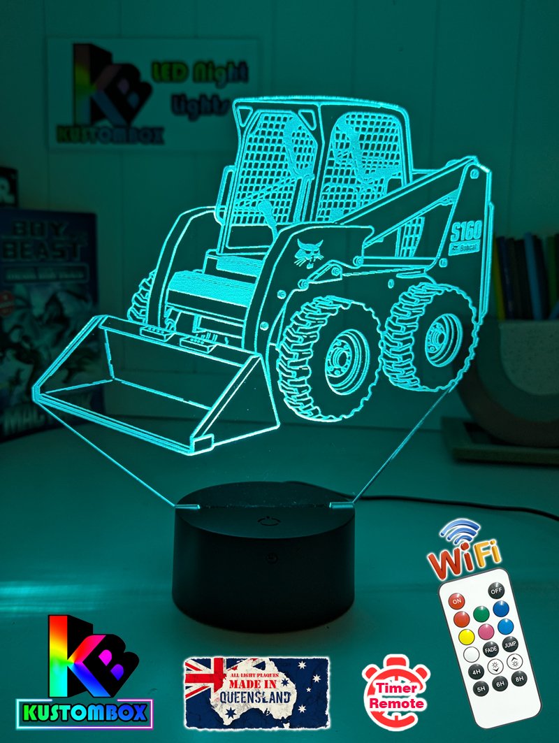 BOBCAT S160 SKID STEER LOADER 3D LED Night Light Table Lamp - KustomboxNight Lights & Ambient LightingKustomboxStandard Size - No Name