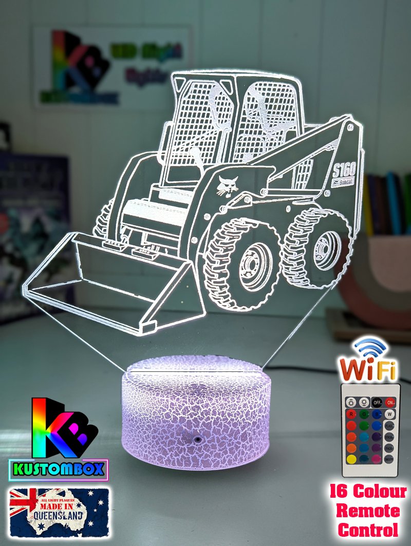 BOBCAT S160 SKID STEER LOADER 3D LED Night Light Table Lamp - KustomboxNight Lights & Ambient LightingKustomboxStandard Size - No Name