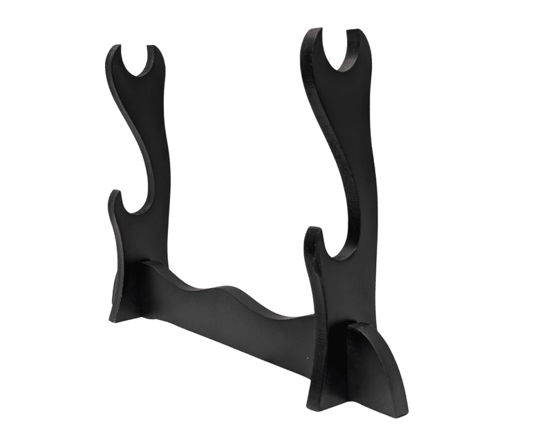 Bokken BLACK & Plain Timber 80cm Wooden Daito Kendo Samurai Katana Training Sword x 2 + Stand - Kustomboxwooden training swordKustombox2 x Back and Plain Sword