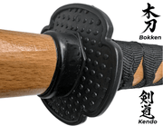 Bokken BLACK & Plain Timber 80cm Wooden Daito Kendo Samurai Katana Training Sword x 2 + Stand - Kustomboxwooden training swordKustombox2 x Back and Plain Sword