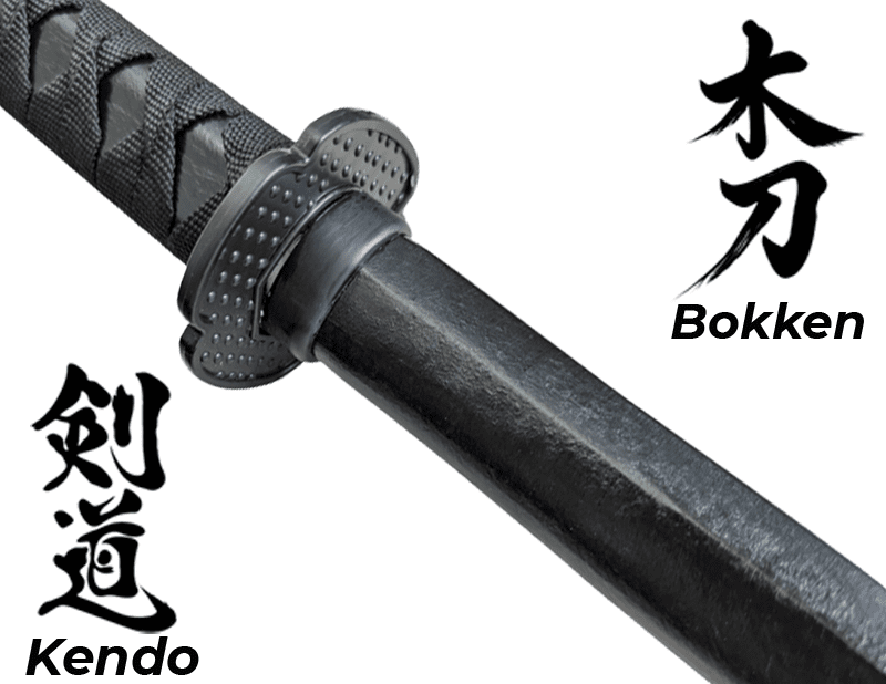 Bokken BLACK & Plain Timber 80cm Wooden Daito Kendo Samurai Katana Training Sword x 2 + Stand - Kustomboxwooden training swordKustombox2 x Back and Plain Sword