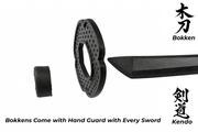 Bokken Black Timber 100cm & 80cm Wooden Daito Kendo Samurai Katana Training Sword x 2 + Stand - Kustomboxwooden training swordKustombox2 x Combo Set Training Swords