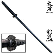 Bokken Double Pack 100cm & 80cm Black Wooden Kendo Training Swords with Free Stand - Kustomboxwooden training swordKustombox2 x Combo Set Training Swords