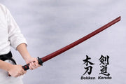 Bokken Double Pack 100cm Black & Red Wooden Kendo Training Swords with Free Stand - Kustomboxwooden training swordKustombox2 x 100cm Plain