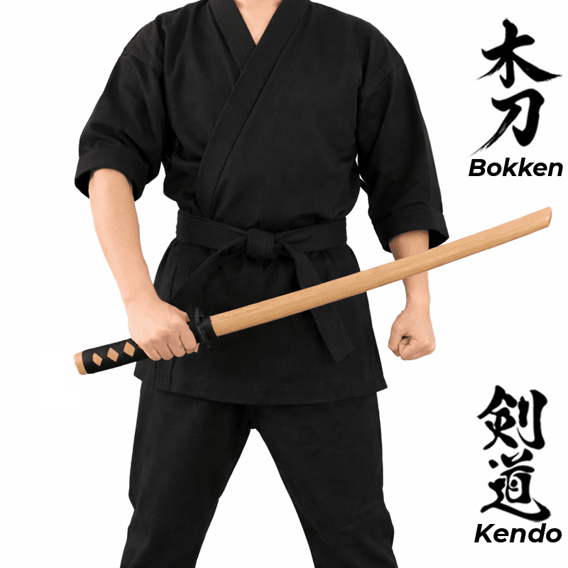Bokken PLAIN Wood x 2 Daito Kendo Samurai Katana Training Sword + Stand - Kustomboxwooden training swordKustombox2 x Combo Set Training Swords