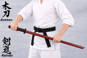 Bokken Red x 2 Wooden Daito Kendo Samurai Katana Training Sword + Free Stand - Kustomboxwooden training swordKustombox2 x Combo Set Training Swords