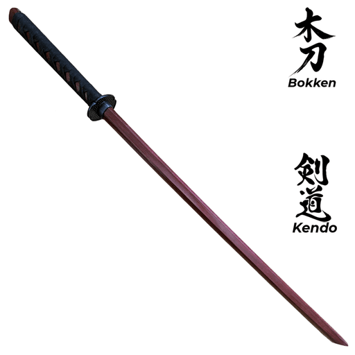 Bokken Red x 2 Wooden Daito Kendo Samurai Katana Training Sword + Free Stand - Kustomboxwooden training swordKustombox2 x Combo Set Training Swords