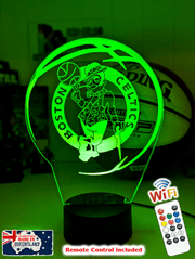 BOSTON CELTICS BASKETBALL 3D LED Night Light Lamp - KustomboxNight Lights & Ambient LightingKustomboxStandard Size - No Name