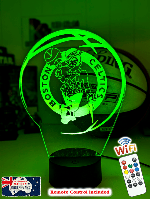 BOSTON CELTICS BASKETBALL 3D LED Night Light Lamp - KustomboxNight Lights & Ambient LightingKustomboxStandard Size - No Name