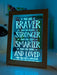 Braver Stronger Smarter & Loved Motivational Quote Timber Frame USB 3D LED Night Light Lamp - KustomboxNight Lights & Ambient LightingKustomboxTimber Frame Light - $34.99