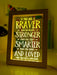 Braver Stronger Smarter & Loved Motivational Quote Timber Frame USB 3D LED Night Light Lamp - KustomboxNight Lights & Ambient LightingKustomboxTimber Frame Light - $34.99