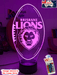 Brisbane Lions Australian Football 3D LED Night Light - KustomboxNight Lights & Ambient LightingKustomboxStandard Size - No Name