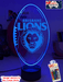 Brisbane Lions Australian Football 3D LED Night Light - KustomboxNight Lights & Ambient LightingKustomboxStandard Size - No Name