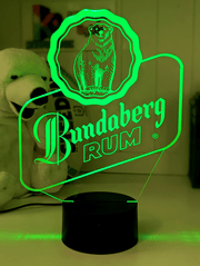 Bundaberg Rum 3D LED Night Light Custom Colour Changing Mancave Bar Sign - KustomboxNight Lights & Ambient LightingKustomboxStandard Size