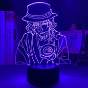 Bungo Stray Dogs Chuya Nakahara Anime Manga Anime 3D LED NIGHT LIGHT ROOM LAMP - KustomboxNight Lights & Ambient LightingKustomboxStandard Black Base
