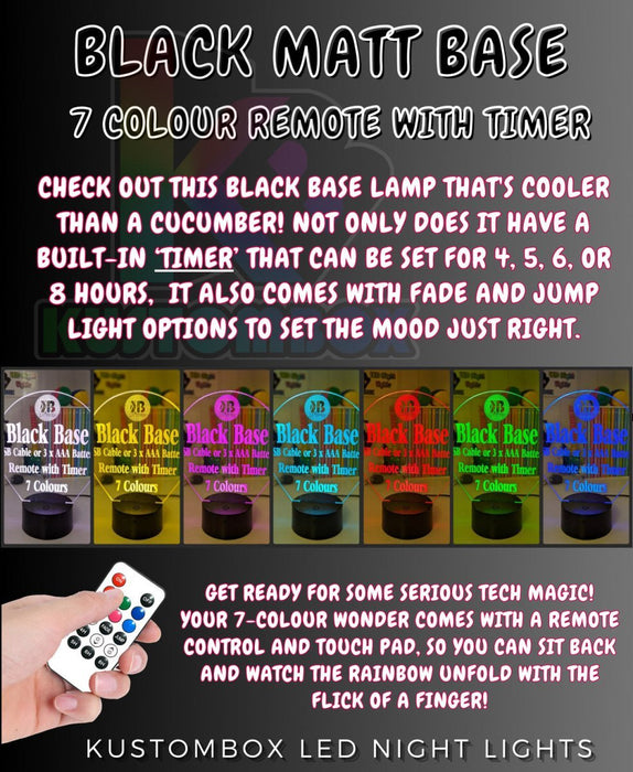 Bungo Stray Dogs Chuya Nakahara Anime Manga Anime 3D LED NIGHT LIGHT ROOM LAMP - KustomboxNight Lights & Ambient LightingKustomboxStandard Black Base