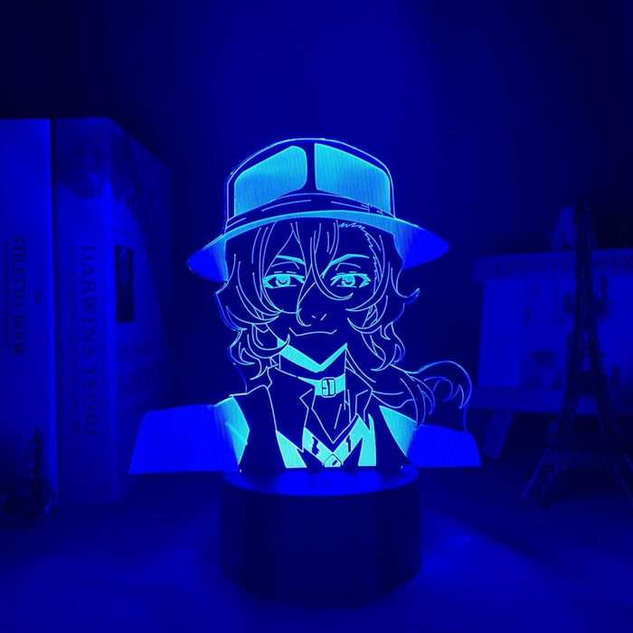 Bungo Stray Dogs Chuya Nakahara Manga 3D LED NIGHT LIGHT LAMP - KustomboxNight Lights & Ambient LightingKustomboxStandard Black Base